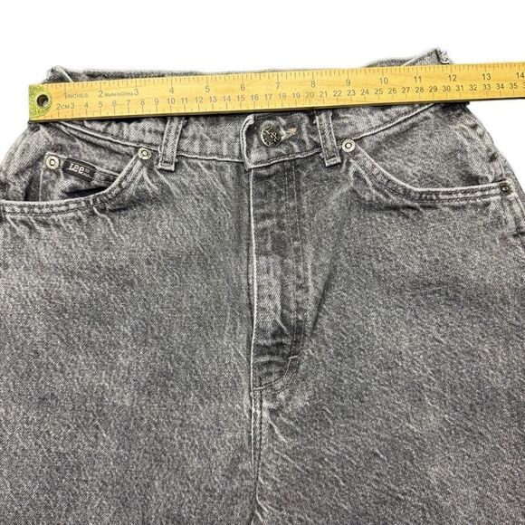 Vintage Lee Acid Wash Black Jeans Womens 8 Med Tapered High Rise - Picture 7 of 9